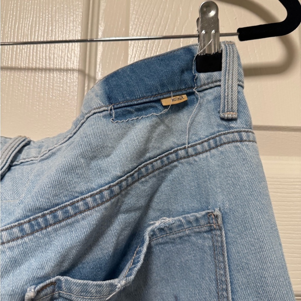 MOTHER Women's Straight Leg Jeans in Light Blue - Picture 6 of 16